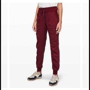 Lululemon dance studio jogger maroon rouge color